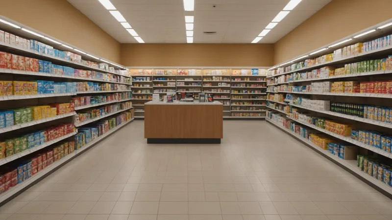 Retail floor layout checklist with robot deployment planning markers
